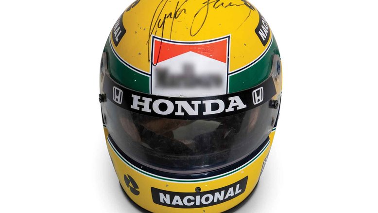 Capacete assinado de Ayrton Senna, 1988