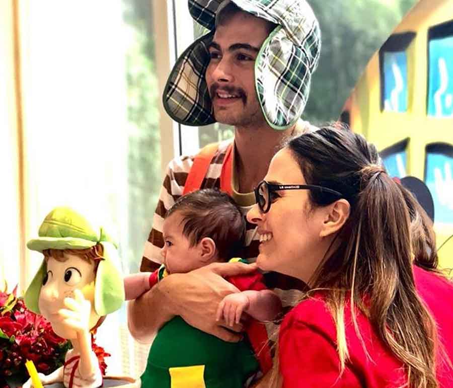 Tatá Werneck e Rafael Vitti celebram 'mesversário' da filha com festa do 'Chaves'