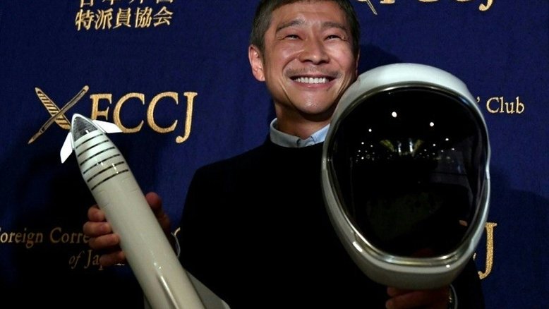 Milionário japonês busca companhia para ir à Lua