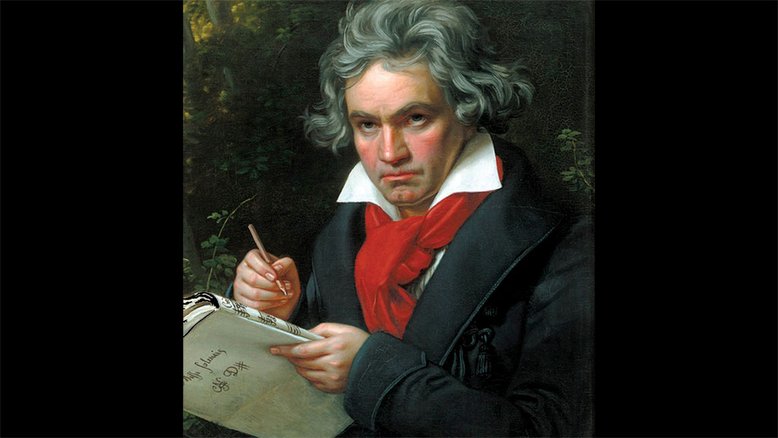 Teorias sobre a morte - Retrato de Beethoven por August Kober (1818). Quando fez 42 anos, em 1812, já estava surdo. Morreu em 26/3/1827. A causa mortis pode ter sido cirrose hepática, sífilis ou envenenamento