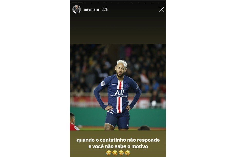 Neymar manda indireta para possível affair: “Quando o contatinho não responde”