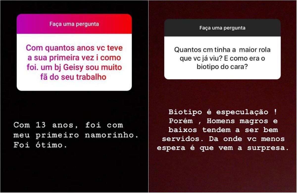 Geisy Arruda conta com que idade perdeu a virgindade