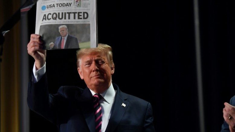 Trump, absolvido, se mostra vitorioso após "terrível calvário"