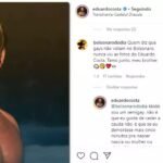 Em comentário na rede social, Eduardo Costa diz que é “semigay”