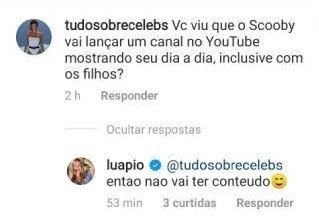 Scooby anuncia canal no YouTube e Piovani provoca: "Não vai ter conteúdo" 4 Scooby anuncia canal no YouTube e Piovani provoca: "Não vai ter conteúdo"