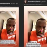 Separados, Thiaguinho treina em casa vendo live de Fernanda Souza com personal