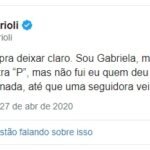 "Não fui eu", diz Gabriela Prioli após ser confundida com Pugliesi