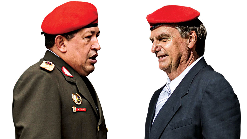 Adivinhe quem quase transforma o Brasil numa Venezuela: Bolsonaro elogia  Hugo Chávez em entrevista de 1999