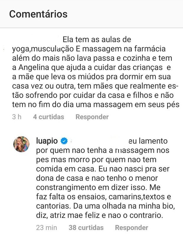 "Não nasci para ser dona de casa", diz Luana Piovani sobre quarentena 4 "Não nasci para ser dona de casa", diz Luana Piovani sobre quarentena
