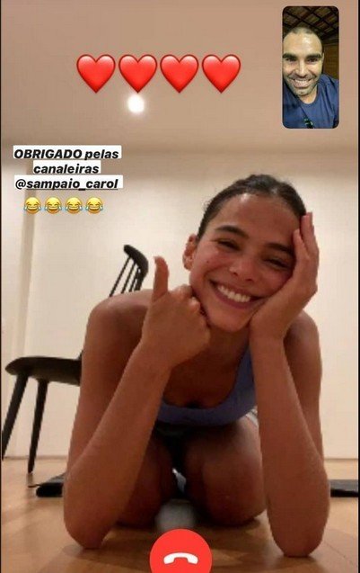 Em meio à quarentena, Bruna Marquezine se exercita com personal Chico Salgado