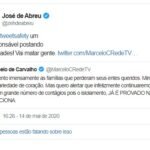 José de Abreu chama Marcelo de Carvalho de irresponsável por publicação sobre quarentena