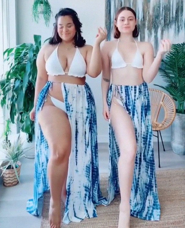 Plus size: amigas vestem os mesmos modelos e mostram que moda não tem tamanho