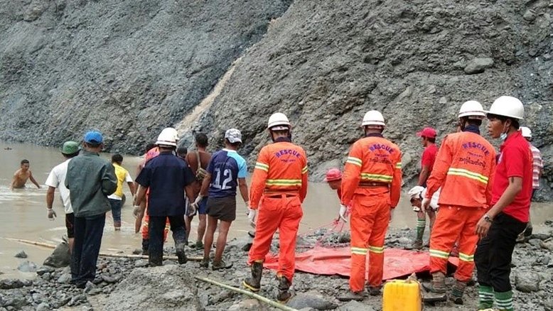 Deslizamento de terra mata 113 mineiros no norte de Mianmar
