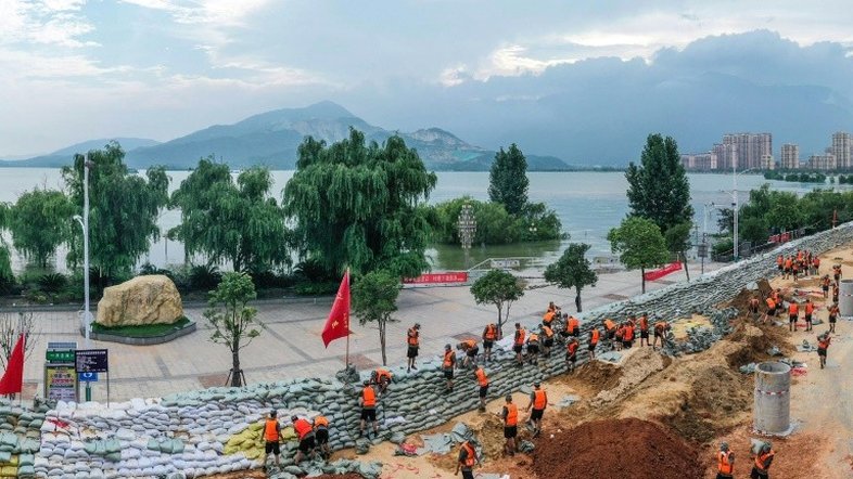 Recorde de chuvas em seis décadas na bacia do Yangtze na China
