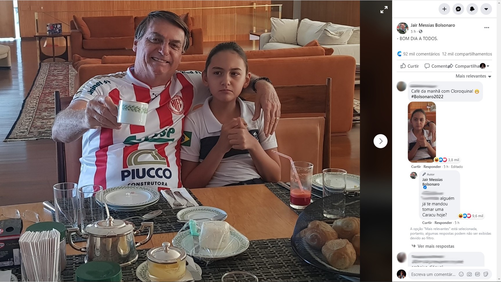 Bolsonaro posta foto com filha e rebate crítica: “Já tomou Caracu hoje?” -  ISTOÉ Independente