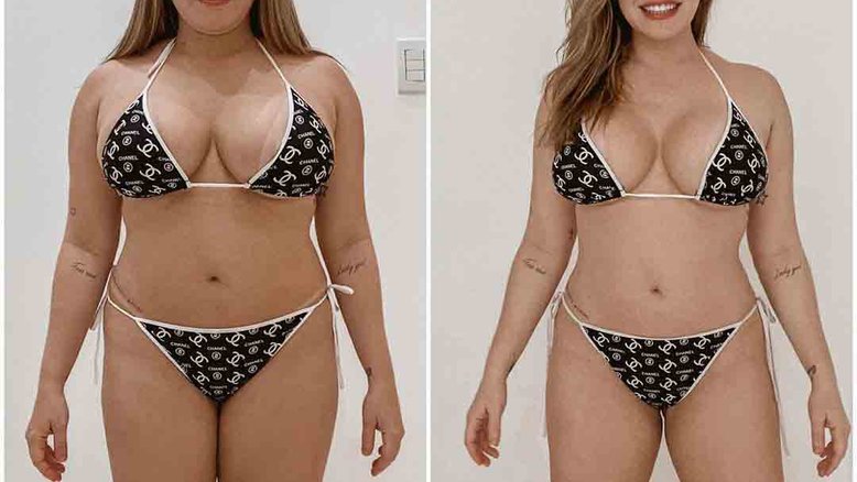 Veja antes e depois de Paulinha Leite após dois meses de dieta