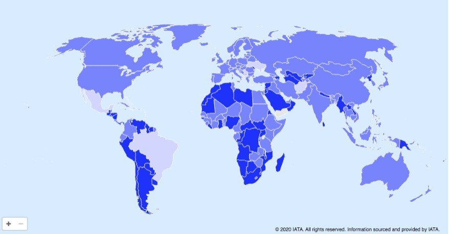 Para onde já é permitido viajar? Harvard e IATA mostram mapa com novas atualizações