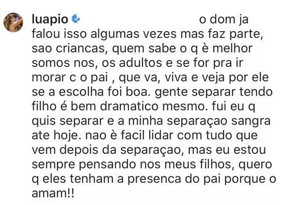 "Que vá", dispara Luana Piovani sobre filho querer morar com Pedro Scooby 4 "Que vá", dispara Luana Piovani sobre filho querer morar com Pedro Scooby