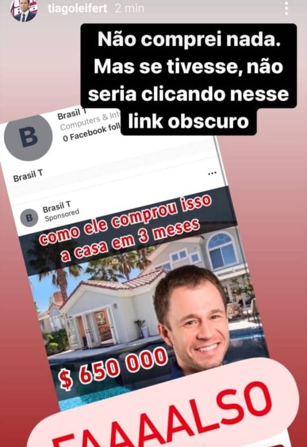 Tiago Leifert desmente fake news de que teria sofrido acidente trágico