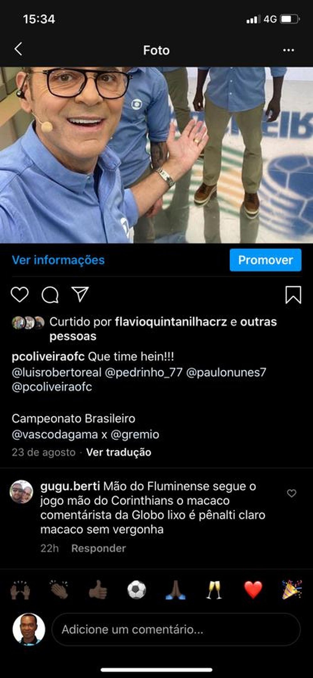 Ex-árbitro, Paulo César de Oliveira é vítima de injúria racial: 'Macaco sem vergonha' 2 Ex-árbitro, Paulo César de Oliveira é vítima de injúria racial: 'Macaco sem vergonha'