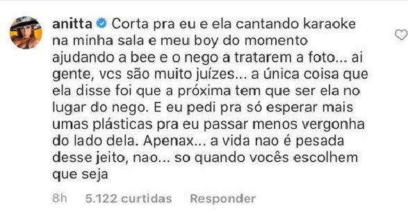 "Vocês são muito juízes", dispara Anitta sobre fotos quentes com Nego do Borel 4 "Vocês são muito juízes", dispara Anitta sobre fotos quentes com Nego do Borel