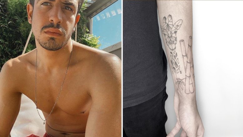 Enzo Celulari faz uma nova tatuagem no braço
