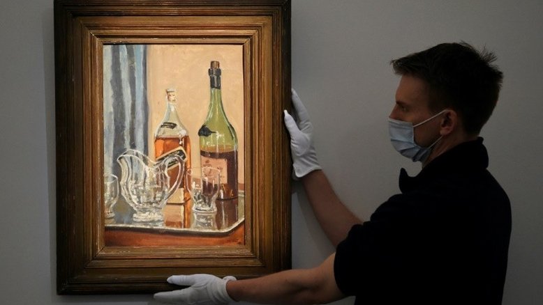 Tela pintada por Churchill de seu uísque favorito vai a leilão