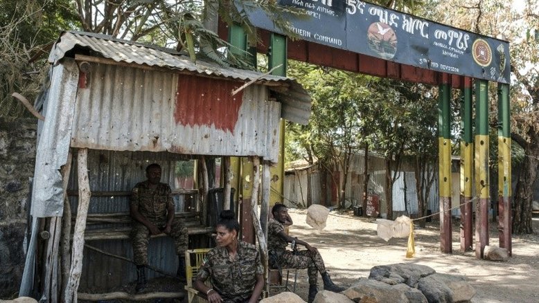 A base de Dansha, onde surgiu o conflito na região dissidente etíope do Tigré