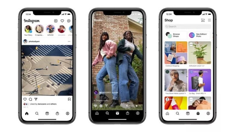 Novo visual do Instagram privilegia Reels e compras