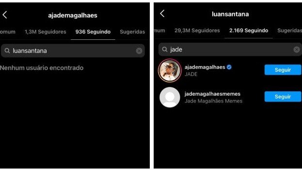 Após separação, Jade Magalhães deixa de seguir Luan Santana nas redes sociais 4 Após separação, Jade Magalhães deixa de seguir Luan Santana nas redes sociais