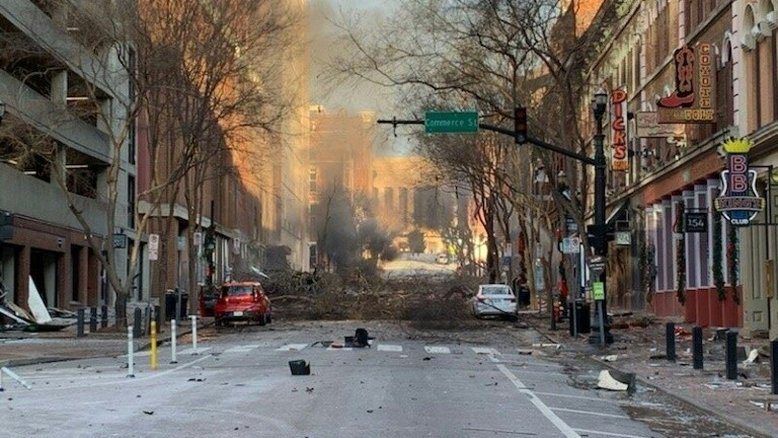 Forte explosão abala o centro de Nashville