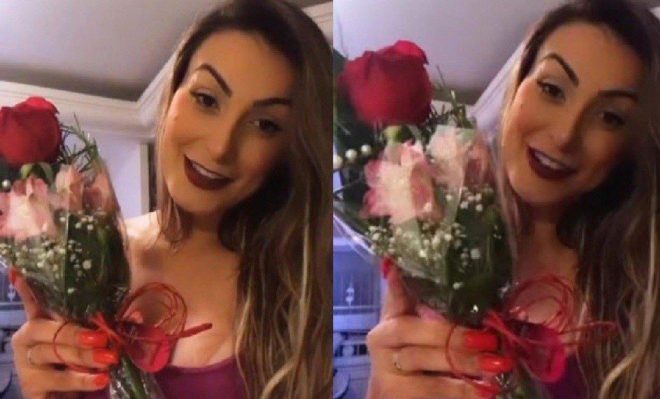Andressa Urach ganha flores de namorado e se declara: "Noiva de um homem de Deus" 4 Andressa Urach ganha flores de namorado e se declara: "Noiva de um homem de Deus"
