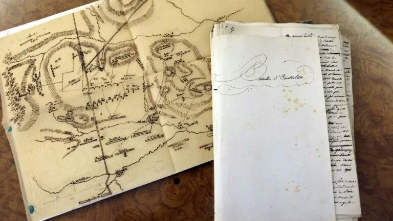 Manuscrito de Napoleão sobre batalha de Austerlitz à venda em Paris