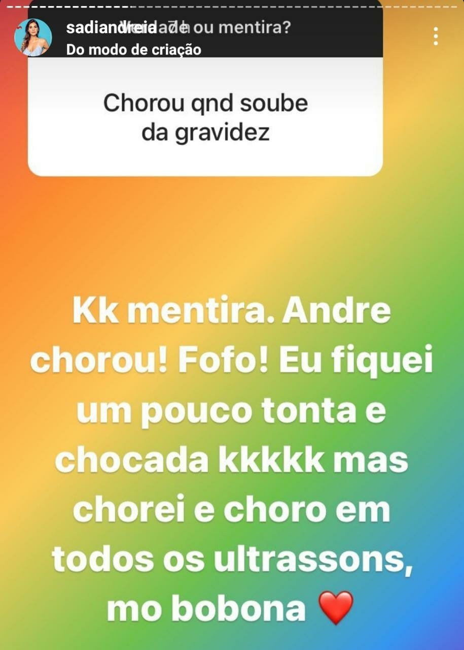 Andréia Sadi diz que irá ‘fechar a fábrica’ após gêmeos com Rizek