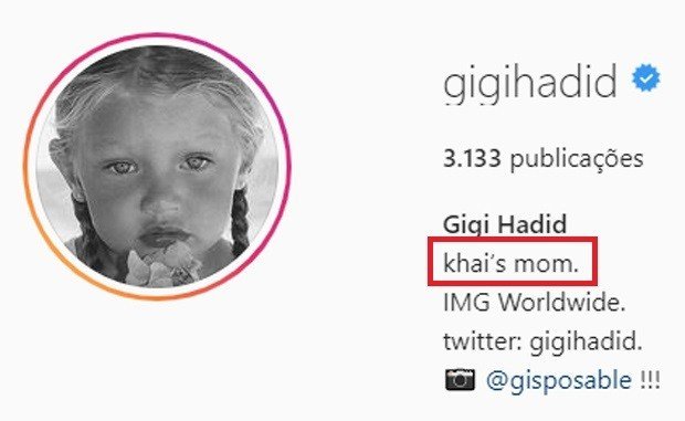 Após quatro meses, Gigi Hadid revela nome da filha