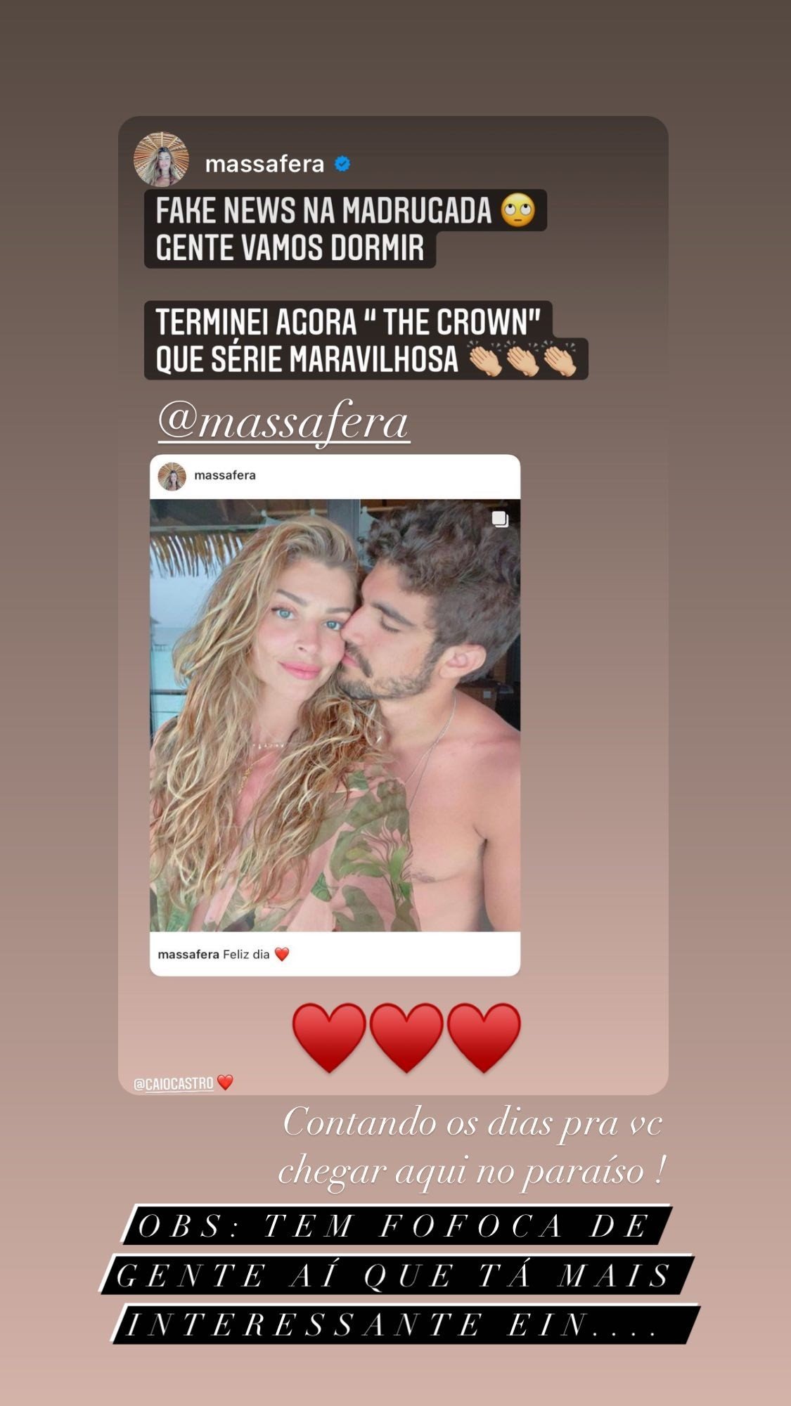 Após boatos, Grazi e Caio Castro negam término: ‘Fake news’ 7 Após boatos, Grazi e Caio Castro negam término: ‘Fake news’