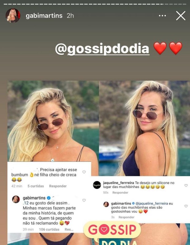 Gabi Martins rebate crítica ao seu corpo: “Quem tá pegando não tá reclamando” 4 Gabi Martins rebate crítica ao seu corpo: “Quem tá pegando não tá reclamando”