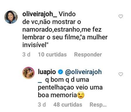 Luana Piovani rebate fãs que especulam que namorado é ‘fake’: ‘Seu pai’