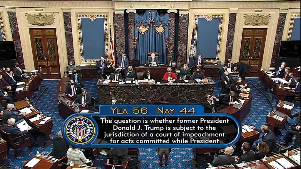 O Senado joga Donald Trump em um impeachment que não acontecerá