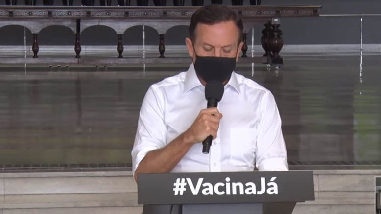 Ao vivo: Doria anuncia vacinação de profissionais de segurança e de educação em SP
