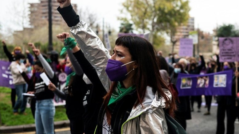 Manifestações pelo Dia da Mulher na Espanha, exceto em Madri