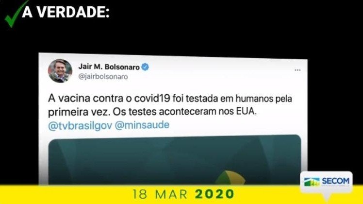 Nome de Mandetta é apagado em postagem de Jair Bolsonaro sobre vacina 4 Nome de Mandetta é apagado em postagem de Jair Bolsonaro sobre vacina