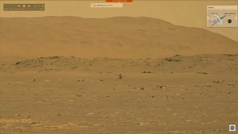 Helicóptero Ingenuity consegue voar com êxito em Marte