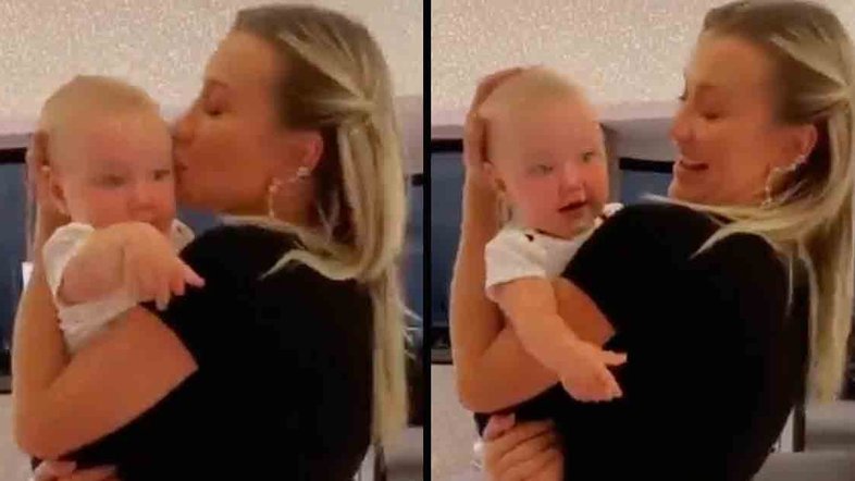 Ana Paula Siebert pega Vicky no colo um mês após cirurgia: ‘Muito difícil’