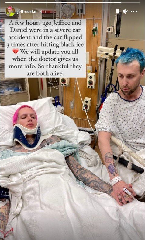 Jeffree Star capota carro 3 vezes e é hospitalizado 4 Jeffree Star capota carro 3 vezes e é hospitalizado