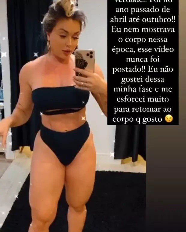 Juju Salimeni mostra corpo após ter engordado 10 kg na quarentena: 'Não gostei'
