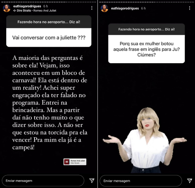 BBB21: 'Pra mim, ela já é campeã', diz Thiago Rodrigues sobre Juliette 4 BBB21: 'Pra mim, ela já é campeã', diz Thiago Rodrigues sobre Juliette
