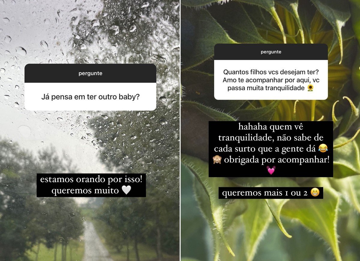 Carol Dias e Kaká sobre ter outros filhos: "Queremos muito" 4 Carol Dias e Kaká sobre ter outros filhos: "Queremos muito"