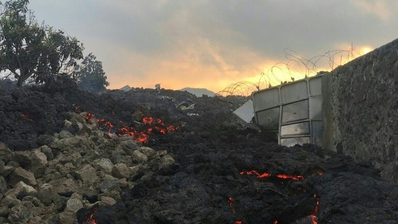 Cidade congolesa se salva de rio de lava