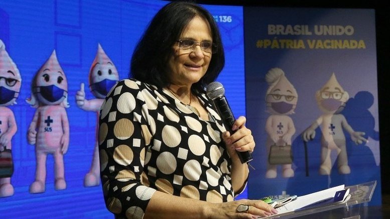 Damares se irrita com pergunta sobre nota do caso Jacarezinho que foi apagada